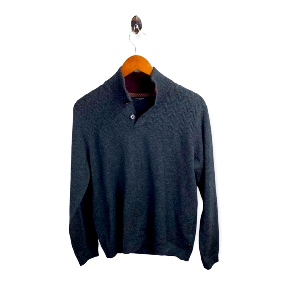 Ted Baker Gray Wool Blend Sweater Size 3 (M)